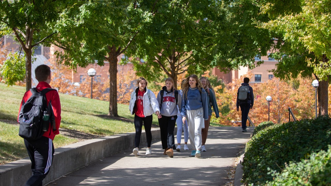 campus students walking