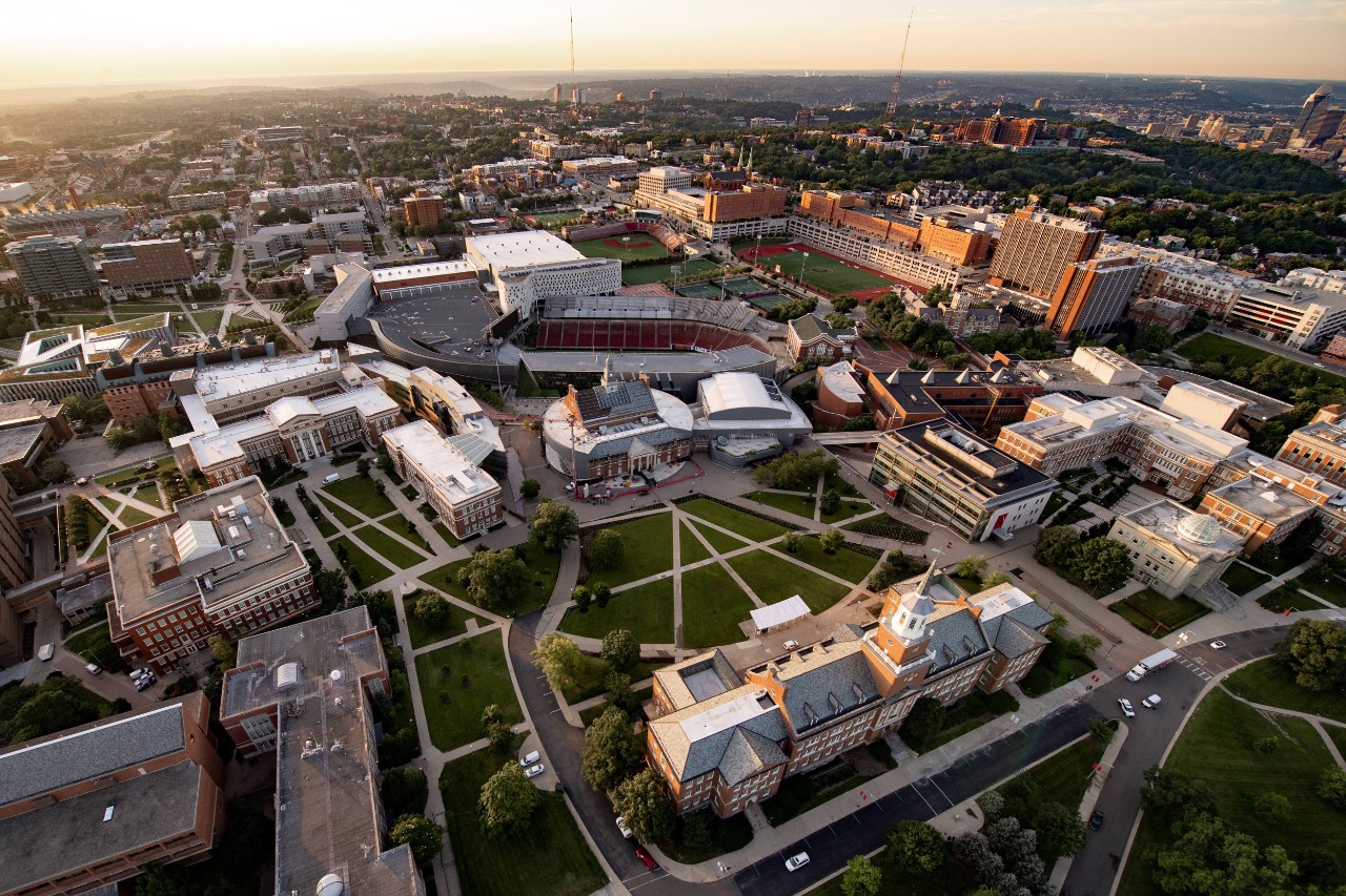 Aerial of UC's Uptown Campus